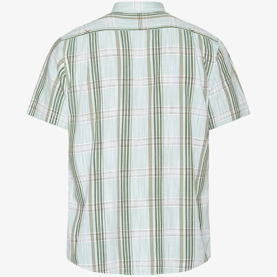 Best Signal Teis Check Slub Skjorte, , XL Worn Green