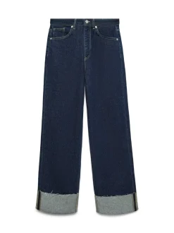 Outlet Vero Moda Tessa Fold Up Jeans, , W32/L32 Dark Blue Denim