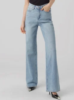Best Vero Moda Tessa Højtaljede Jeans, , W32/L34 Light Blue Denim
