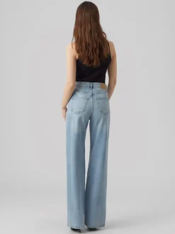Best Vero Moda Tessa Højtaljede Jeans, , W32/L34 Light Blue Denim