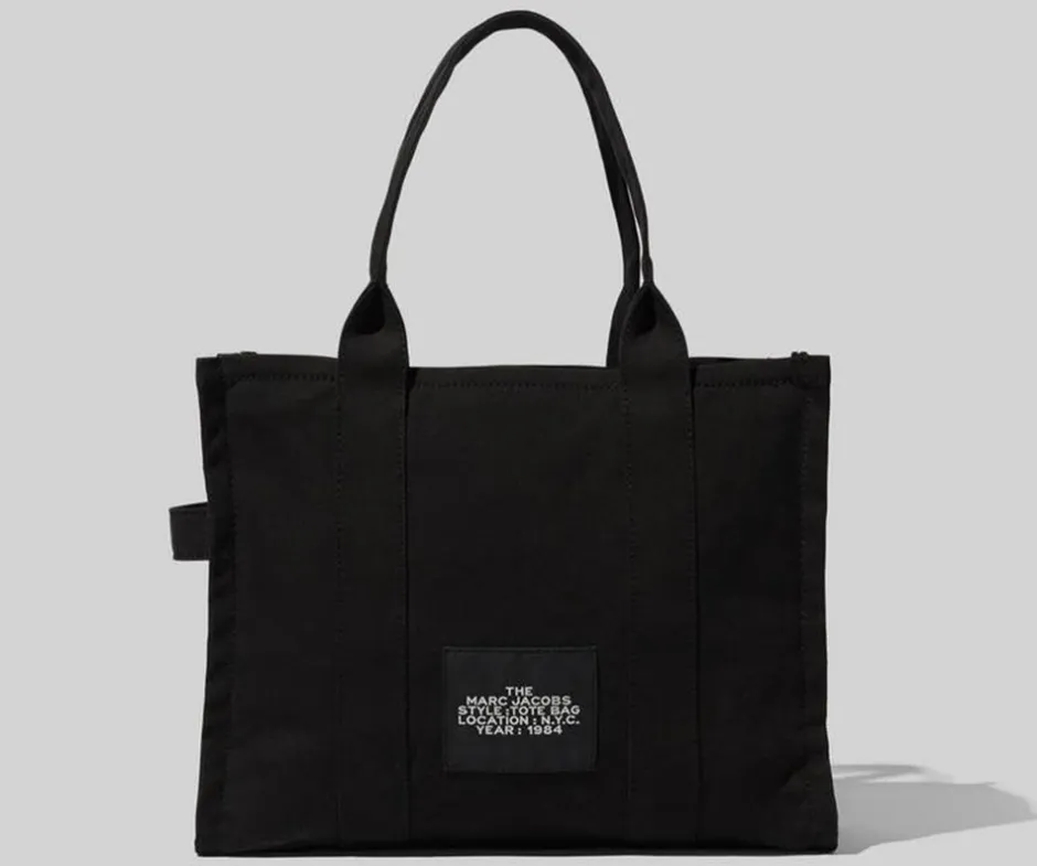 Discount Marc Jacobs The Canvas Large Tote Taske, Black Sort