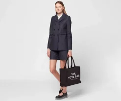 Discount Marc Jacobs The Canvas Large Tote Taske, Black Sort