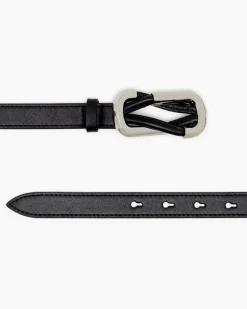 Outlet Marc Jacobs The Dual Bælte, , S/M Black/Silver
