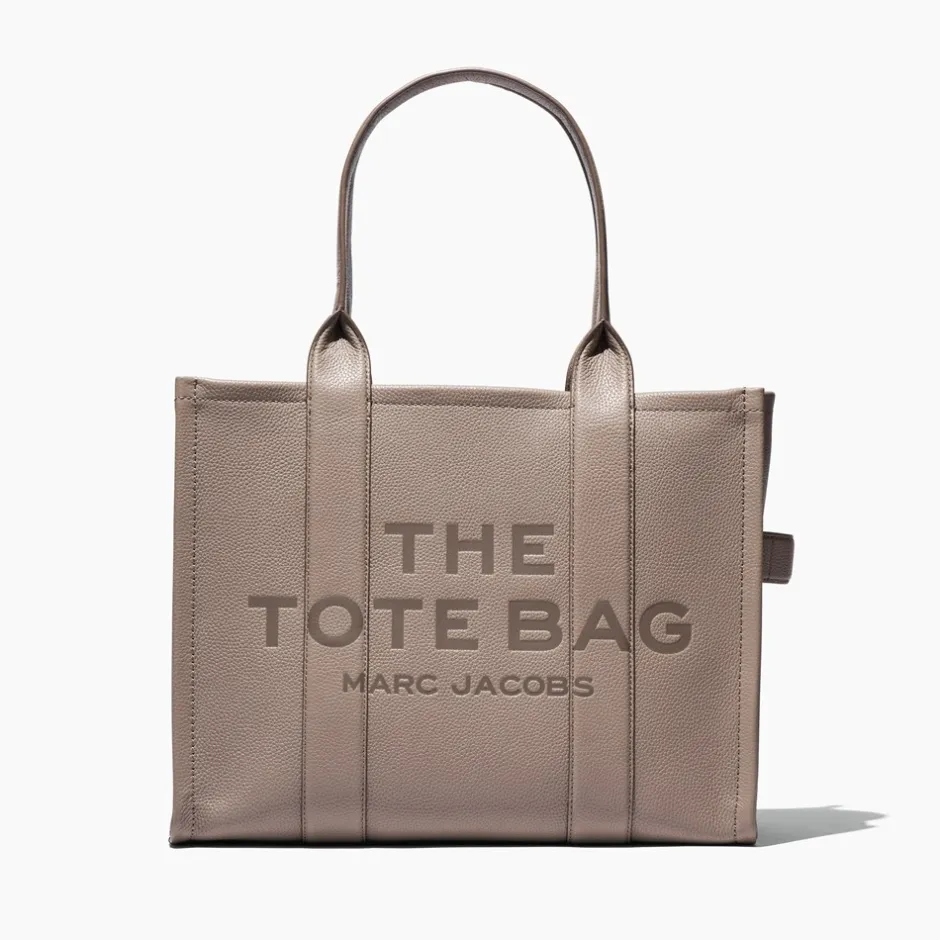Online Marc Jacobs The Leather Large Tote Bag, Cement