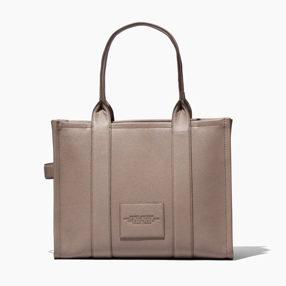 Online Marc Jacobs The Leather Large Tote Bag, Cement