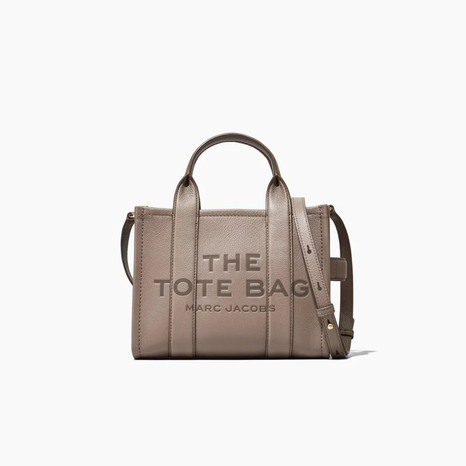 Online Marc Jacobs The Leather Small Tote Bag, Cement