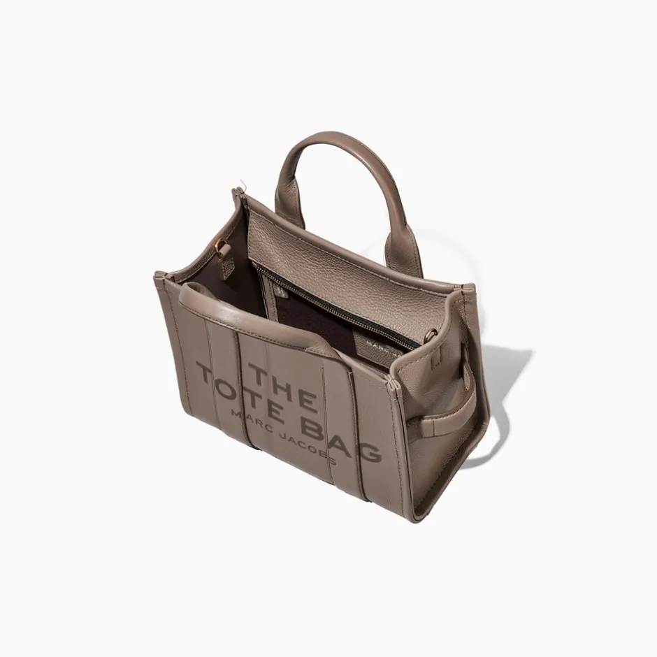 Online Marc Jacobs The Leather Small Tote Bag, Cement
