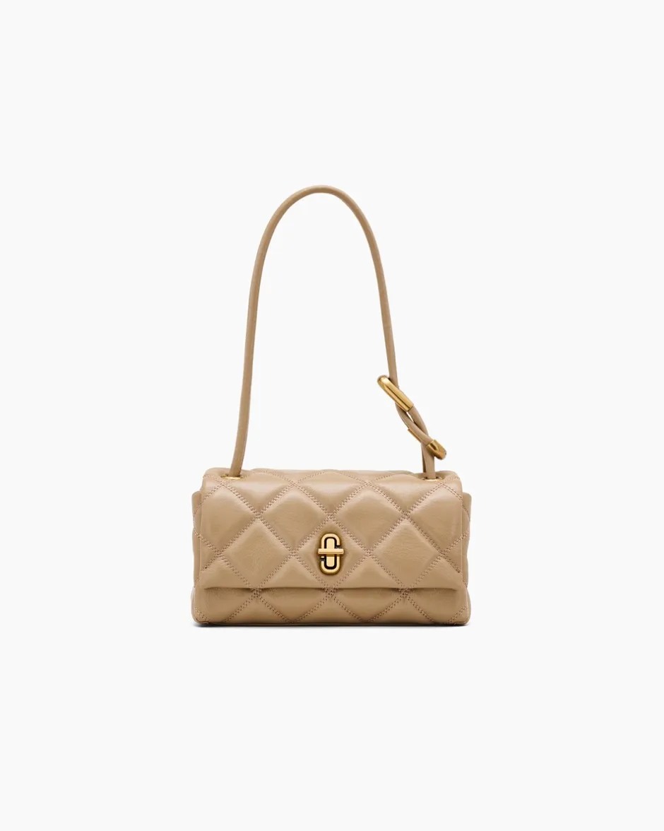 Discount Marc Jacobs The Quilted Mini Dual Skuldertaske, Camel