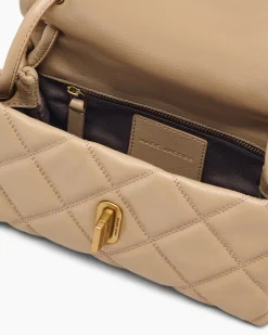 Discount Marc Jacobs The Quilted Mini Dual Skuldertaske, Camel