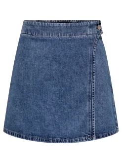 ONLY Thea Wrap Denim Nederdel, , L*Dame Nederdele