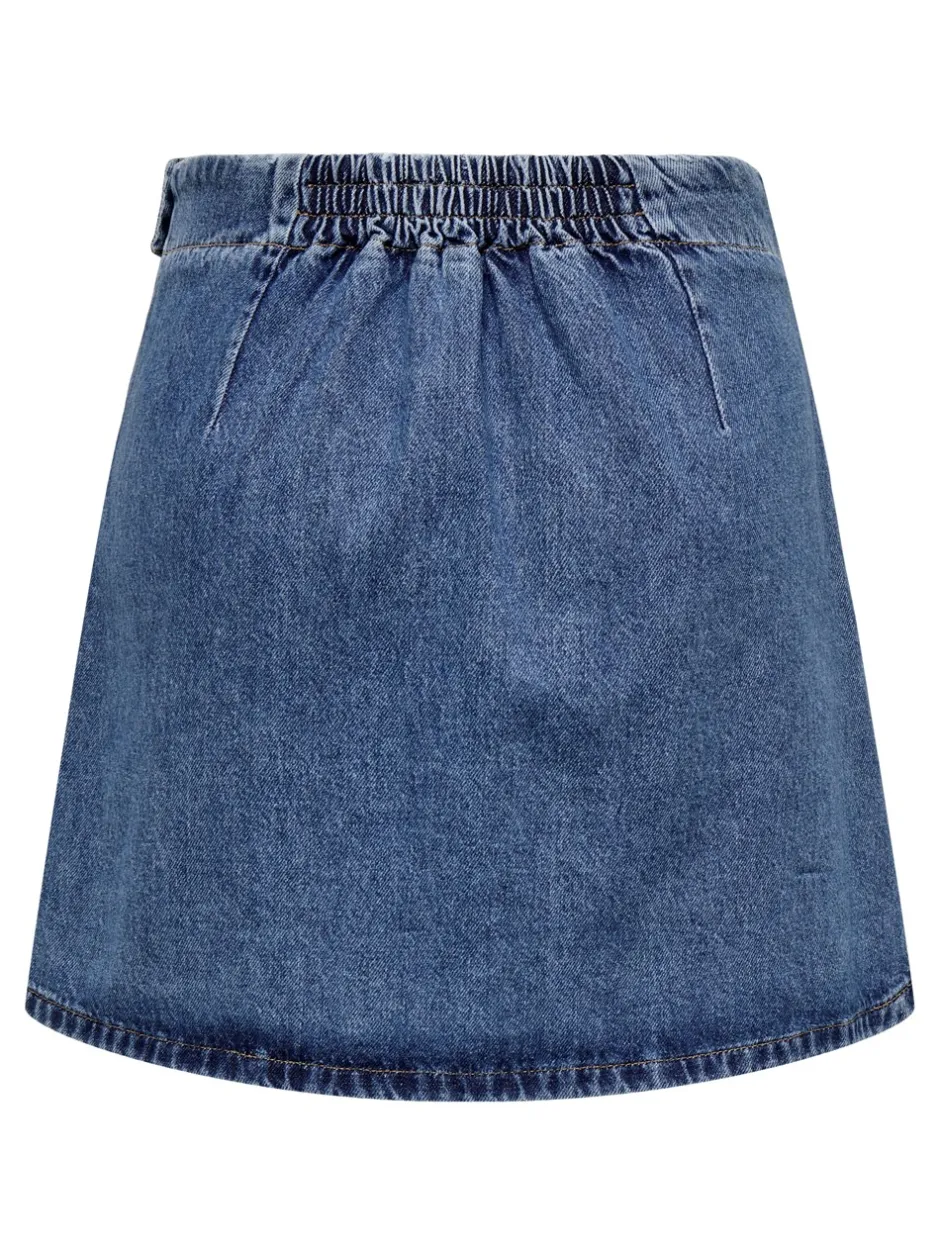 ONLY Thea Wrap Denim Nederdel, , L*Dame Nederdele