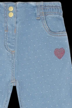Hust & Claire Theresa Dotty Denim Jeans, , 122 cm*Børn Jeans