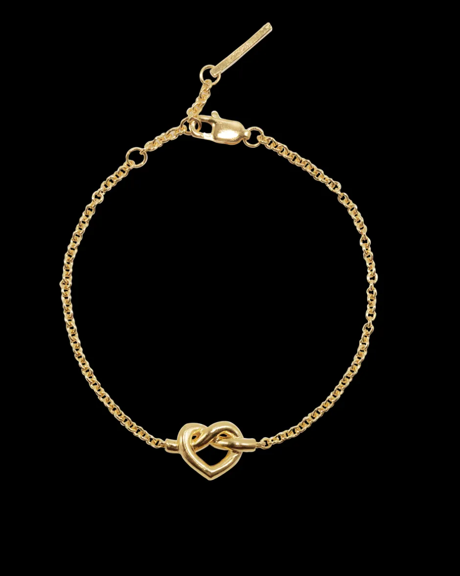 Jane Kønig Tied Heart Armbånd, , 16-18 cm*Dame Armbånd