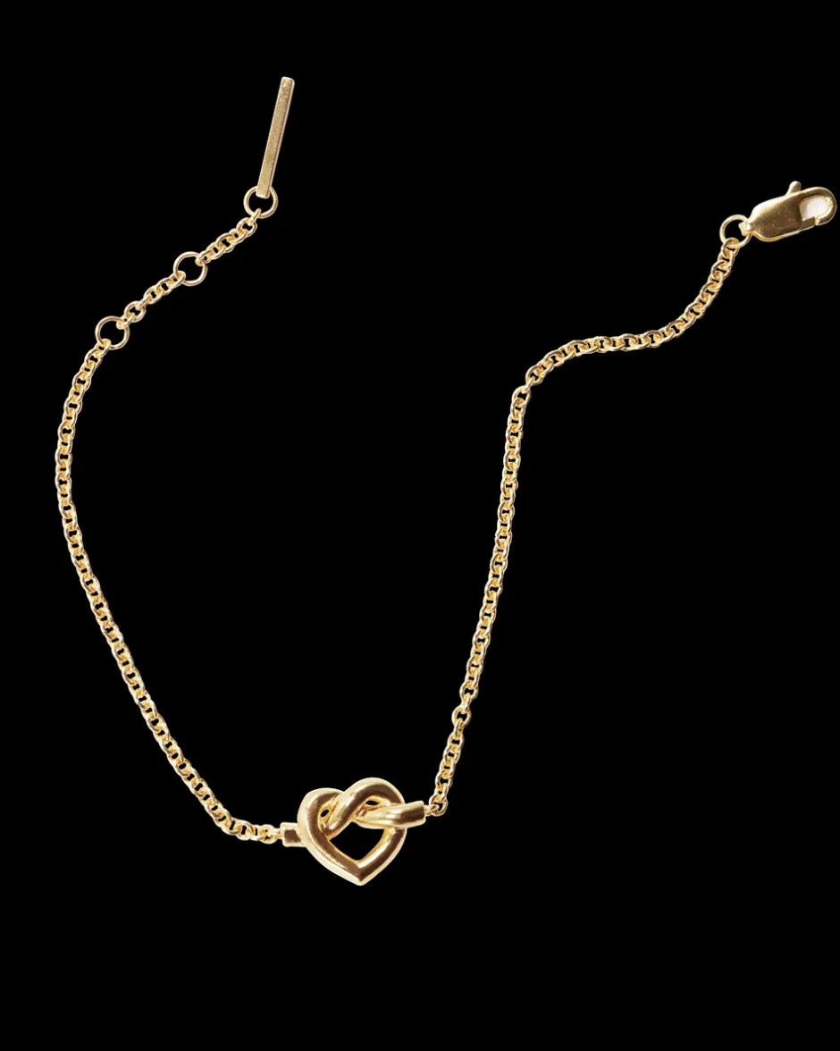 Jane Kønig Tied Heart Armbånd, , 16-18 cm*Dame Armbånd
