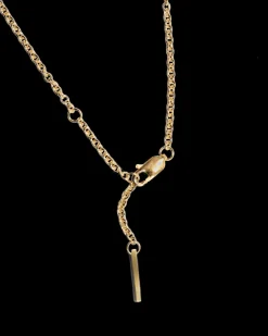New Jane Kønig Tied Heart Halskæde, , 38,8-42,8 cm Gold Plated