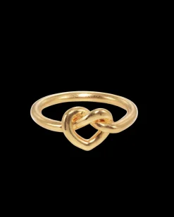 New Jane Kønig Tied Heart Ring, , 56 Gold Plated