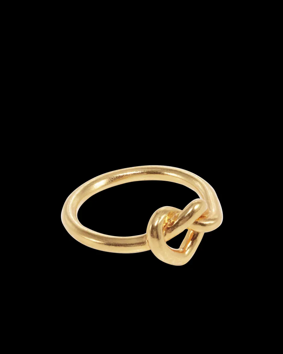 New Jane Kønig Tied Heart Ring, , 56 Gold Plated