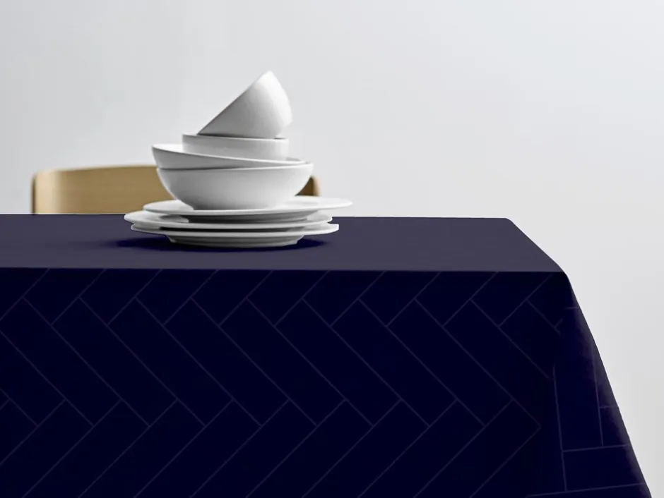 Södahl Tiles Damask Dug, , 140x270 cm* Køkkentekstiler