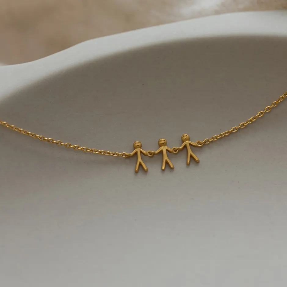 Clearance byBiehl Together Family 3 Halskæde, , 45 cm Gold Plated