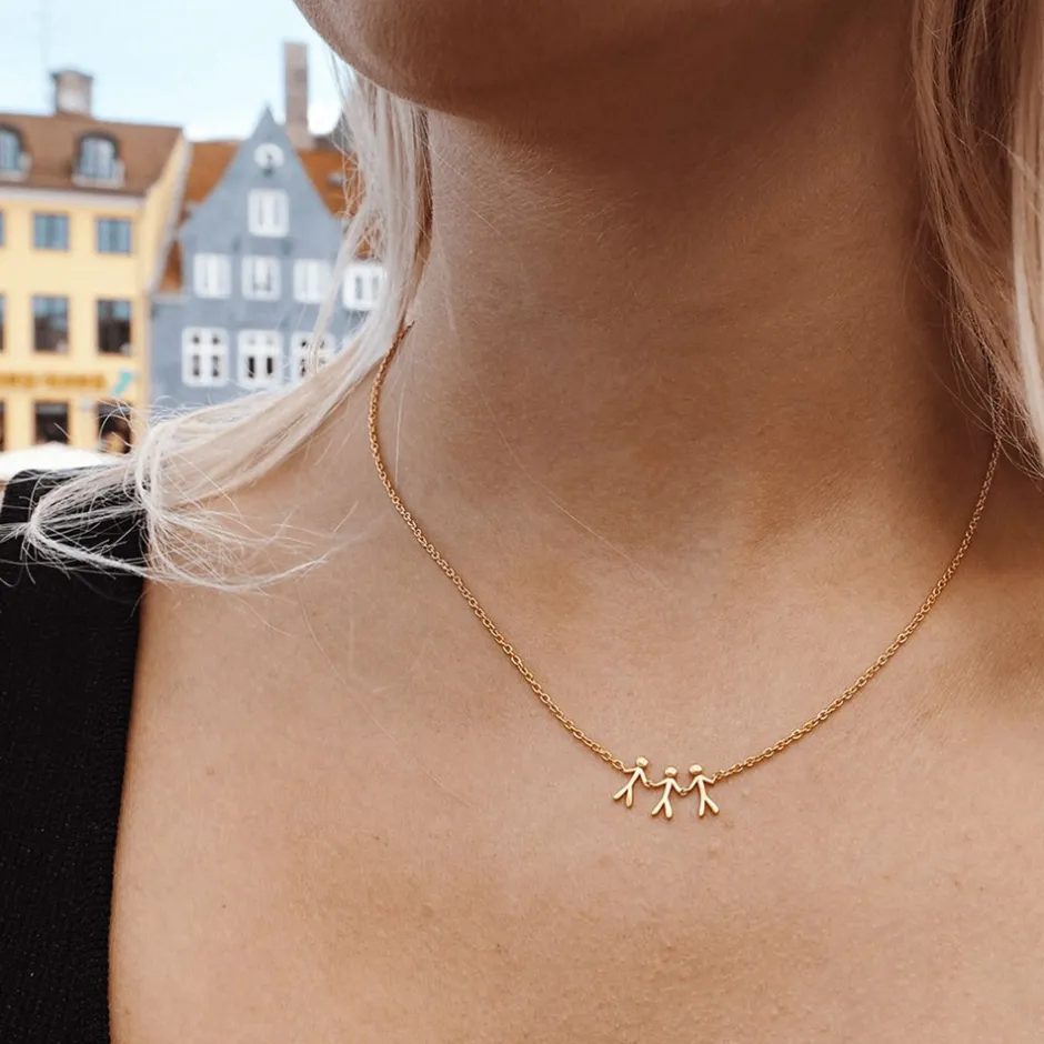 Clearance byBiehl Together Family 3 Halskæde, , 45 cm Gold Plated
