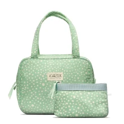 Discount Karen Toilettaskesæt, Green/Yellow Dots