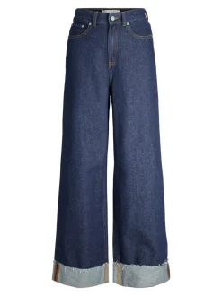 Outlet JJXX Tokyo Wide Fold Jeans, , W26/L30 Dark Blue Denim