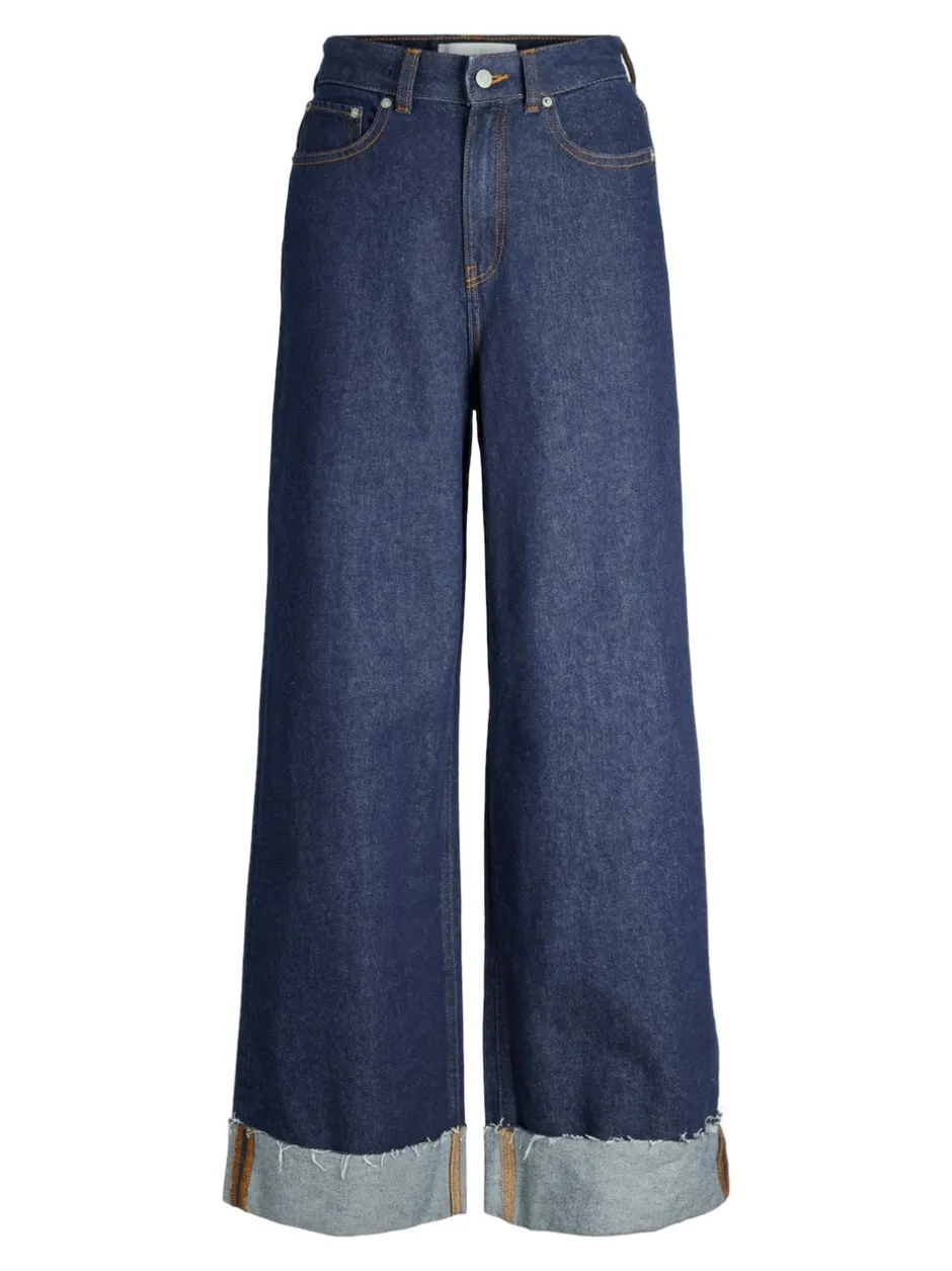 Outlet JJXX Tokyo Wide Fold Jeans, , W26/L30 Dark Blue Denim