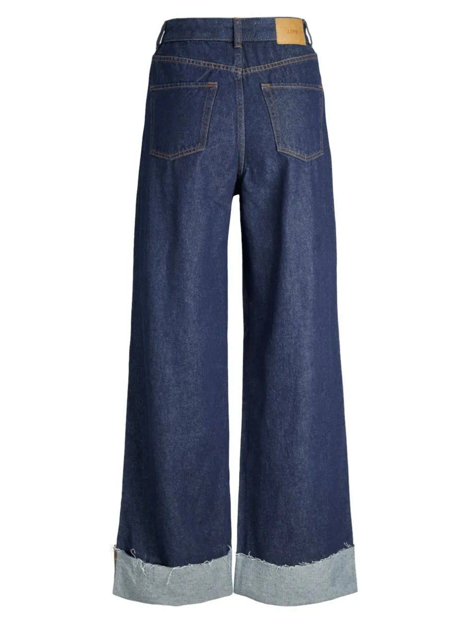 Outlet JJXX Tokyo Wide Fold Jeans, , W26/L30 Dark Blue Denim