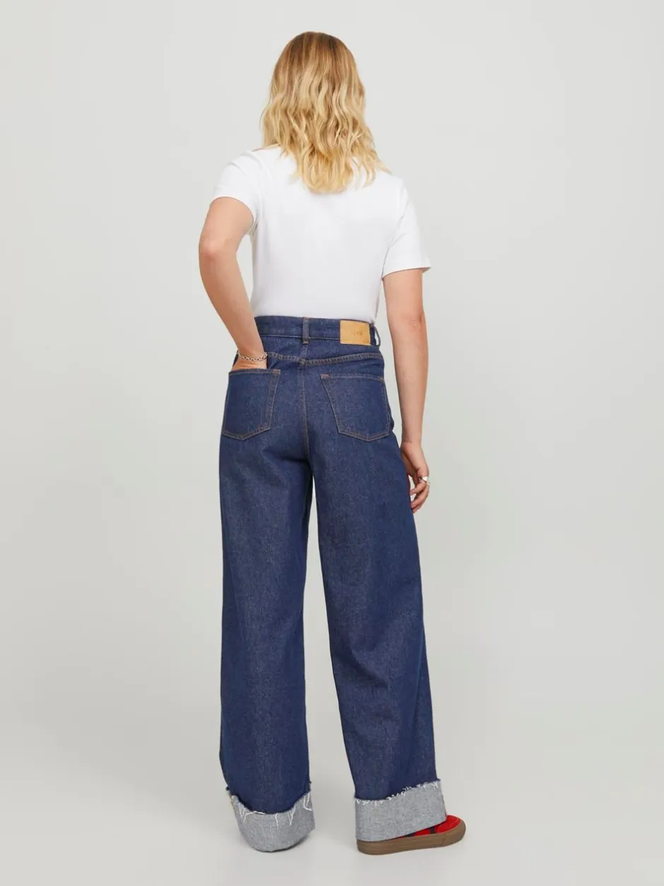 Outlet JJXX Tokyo Wide Fold Jeans, , W26/L30 Dark Blue Denim