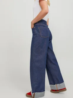 Outlet JJXX Tokyo Wide Fold Jeans, , W26/L30 Dark Blue Denim