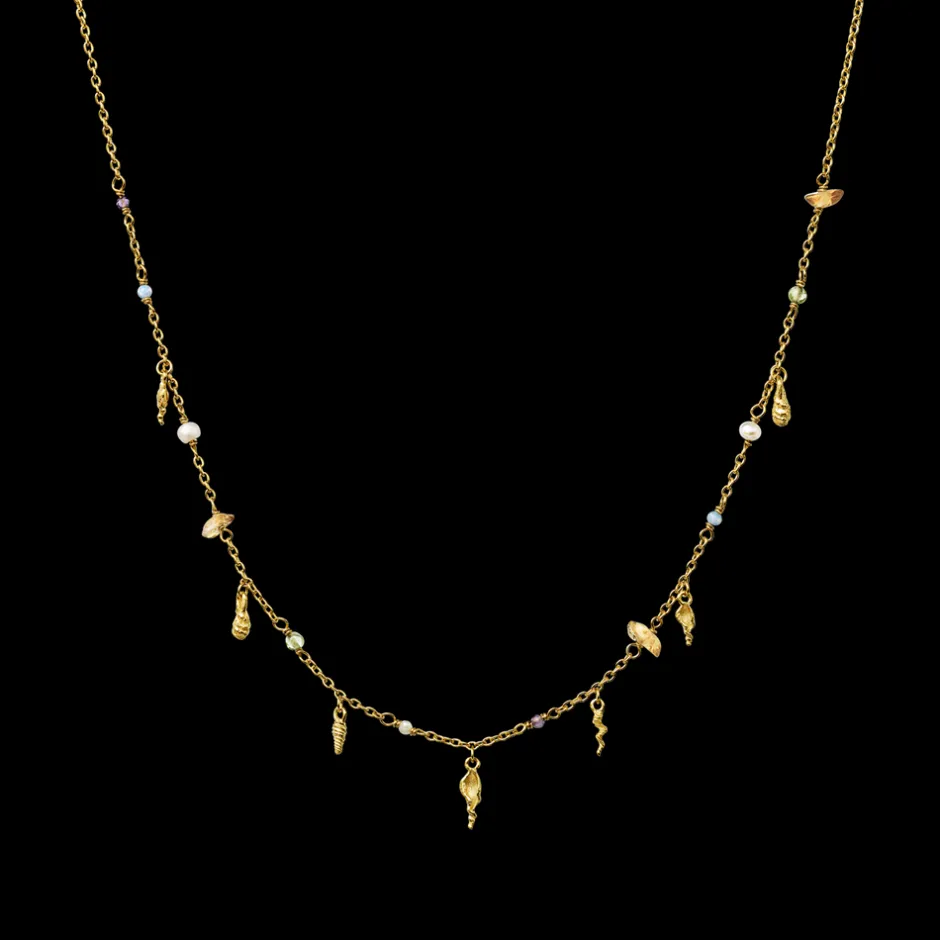 New Maanesten Toutsi Halskæde, , 45 cm Guld