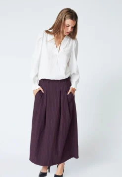 Co'Couture TrinnyCC Pleat Stripe Nederdel, , M*Dame Nederdele