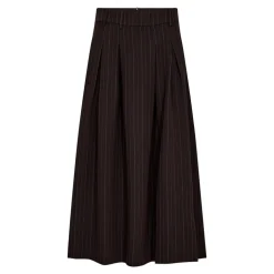 Online Co'Couture TrinnyCC Pleat Stripe Nederdel, , M Dark Brown