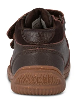 Clearance Woden Tristan Leather Prewalker Sko, , 25 Chocolate