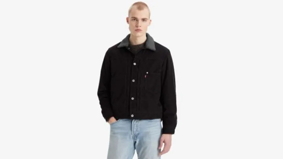 Hot Levi's Trucker Jakke, , L Meteorite Black