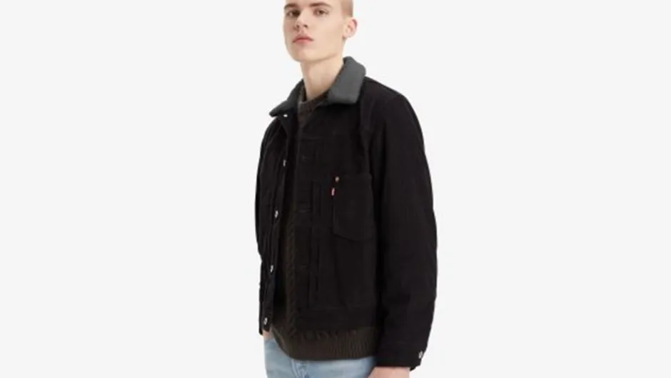 Hot Levi's Trucker Jakke, , L Meteorite Black