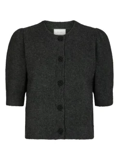 Online Neo Noir Trudy Deco Knit Cardigan, , 40 Antracit Melange