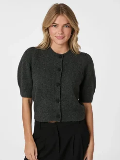 Online Neo Noir Trudy Deco Knit Cardigan, , 40 Antracit Melange