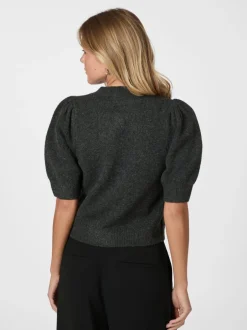 Online Neo Noir Trudy Deco Knit Cardigan, , 40 Antracit Melange