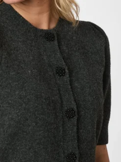 Online Neo Noir Trudy Deco Knit Cardigan, , 40 Antracit Melange