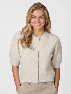 Outlet Neo Noir Trudy Knit Cardigan, , 36 Beige Melange