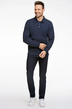 Best Bison Twisted Piqué Polo, , XXL Navy