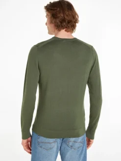 Calvin Klein Uld Striktrøje, , XXL Thyme