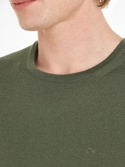 Calvin Klein Uld Striktrøje, , XXL Thyme