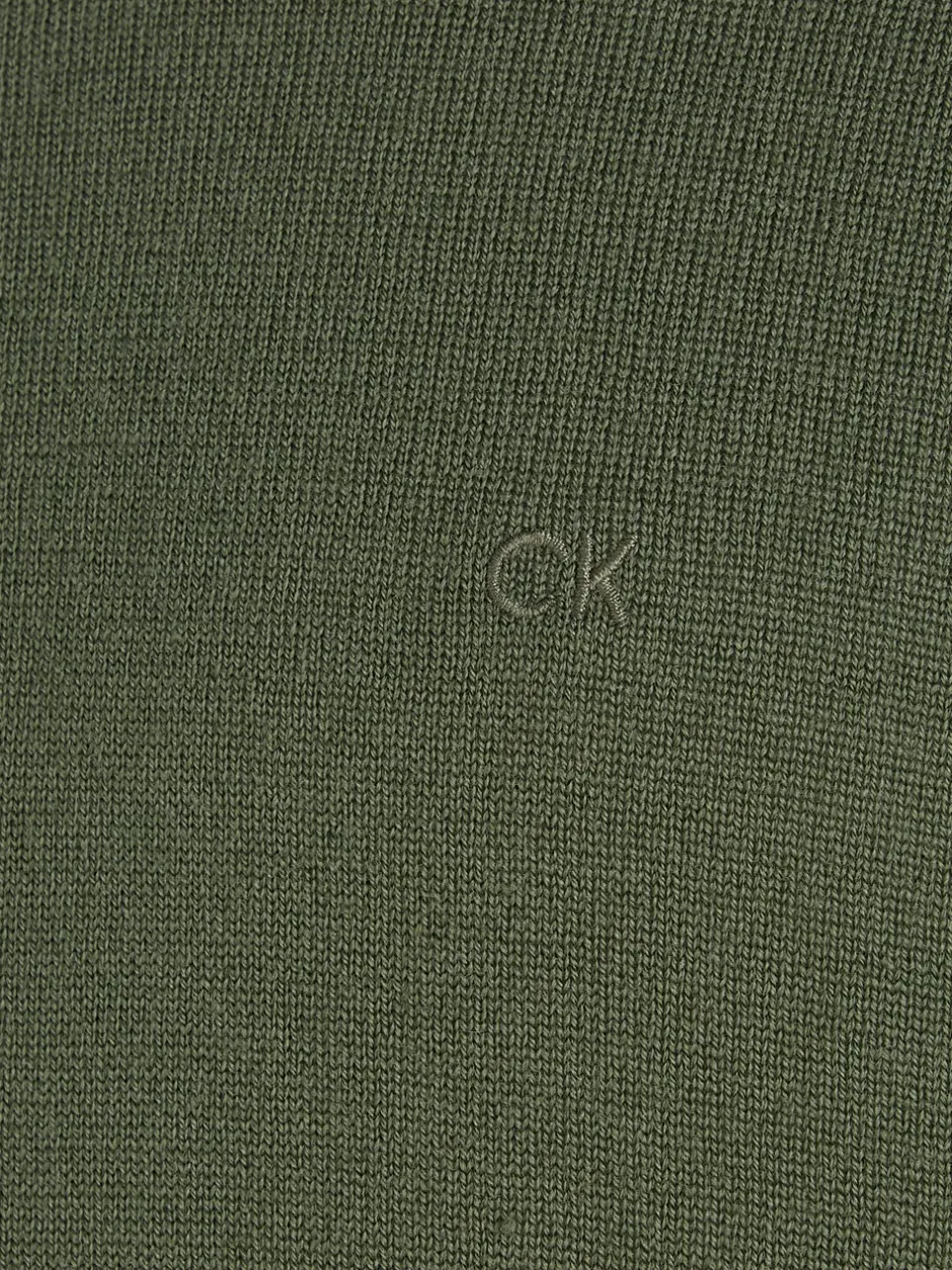 Calvin Klein Uld Striktrøje, , XXL Thyme