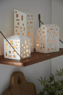 Kähler Urbania Højhus Lyshus, 22 cm Hvid