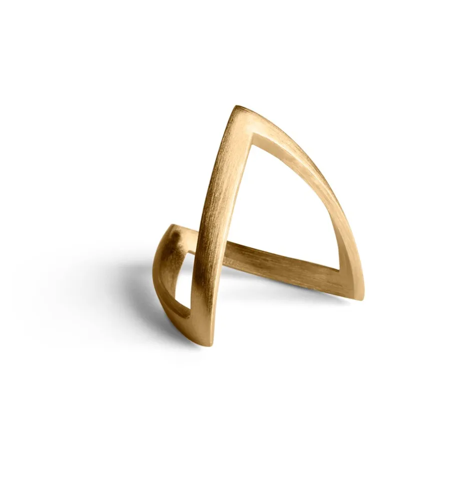 New Jane Kønig V Ring, , 50 Guld