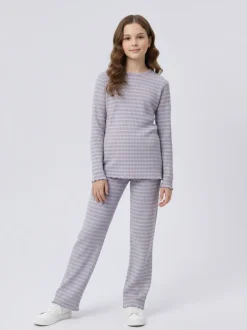 Best Name It Vemma Slim Bluse, , 122-128 cm Lavender Gray