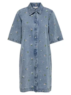 Online ONLY Vera-Bella Denimkjole, , M Light Blue Denim