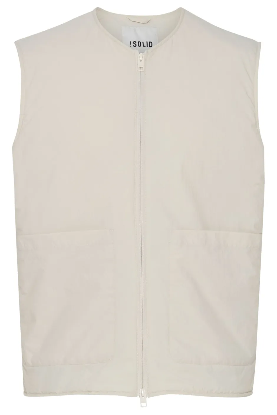 Outlet Solid Vest, , M Oatmeal